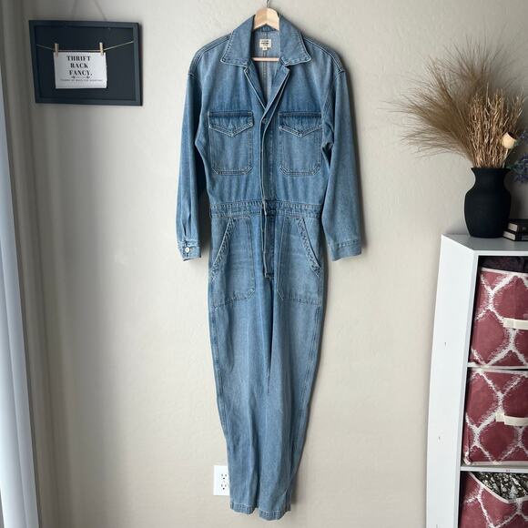 Citizens‎ of Humanity Marta Denim Jumpsuit Cotton Long Sleeve Boilersuit Size S - Picture 2 of 11